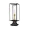 Z-Lite Dunbroch 1 Light Outdoor Pier Mounted Fixture, Deep Bronze + Outdoor Brass & Clear 584PHMS-SQPM-DBZ - alternate 3